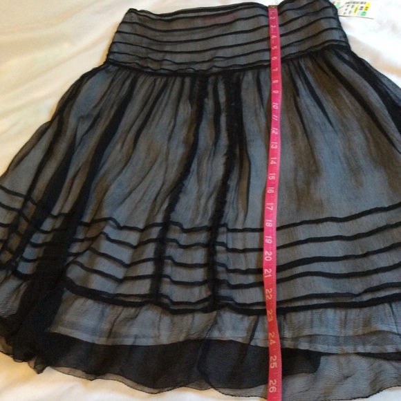 Sophia Michelle NWT Sheer Black Silk Skirt Sz 10 - Picture 13 of 13